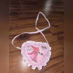 Cute Pink Heart Crossbody Bag for Kids - Unbranded